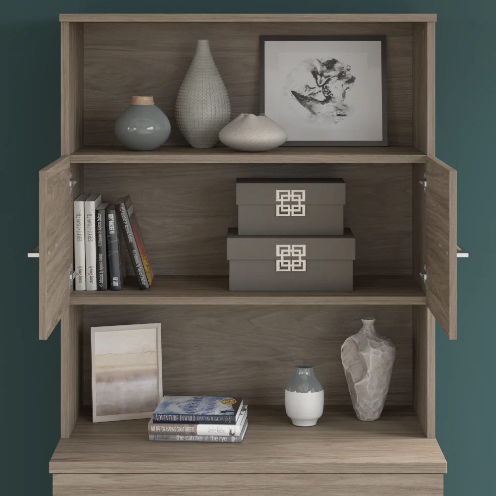 Office 500 36W Tall Storage Cabinet with Doors and Shelves - Image 4