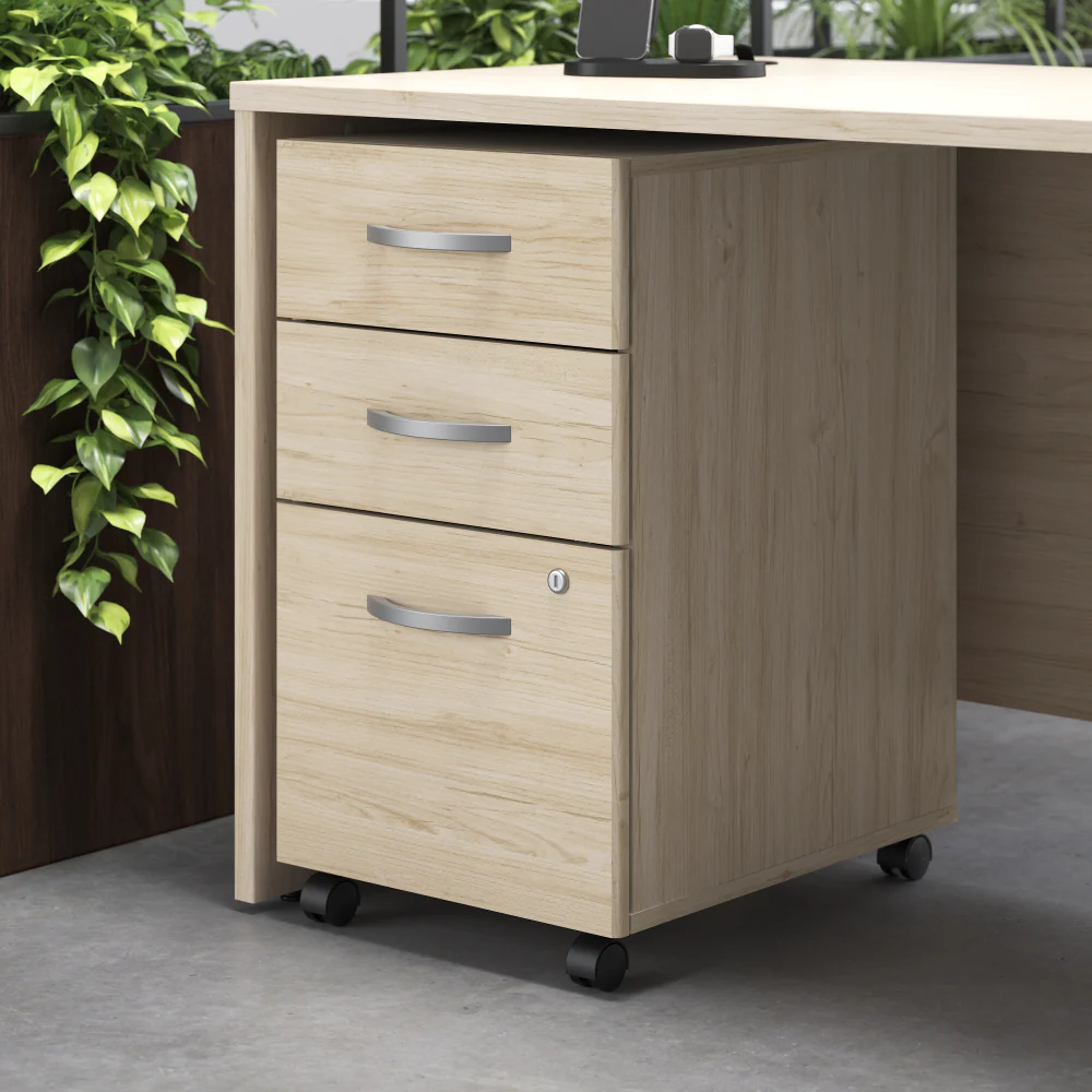 Studio C 60W x 30D L Shaped Desk with Mobile File Cabinet and 42W Return - Image 28