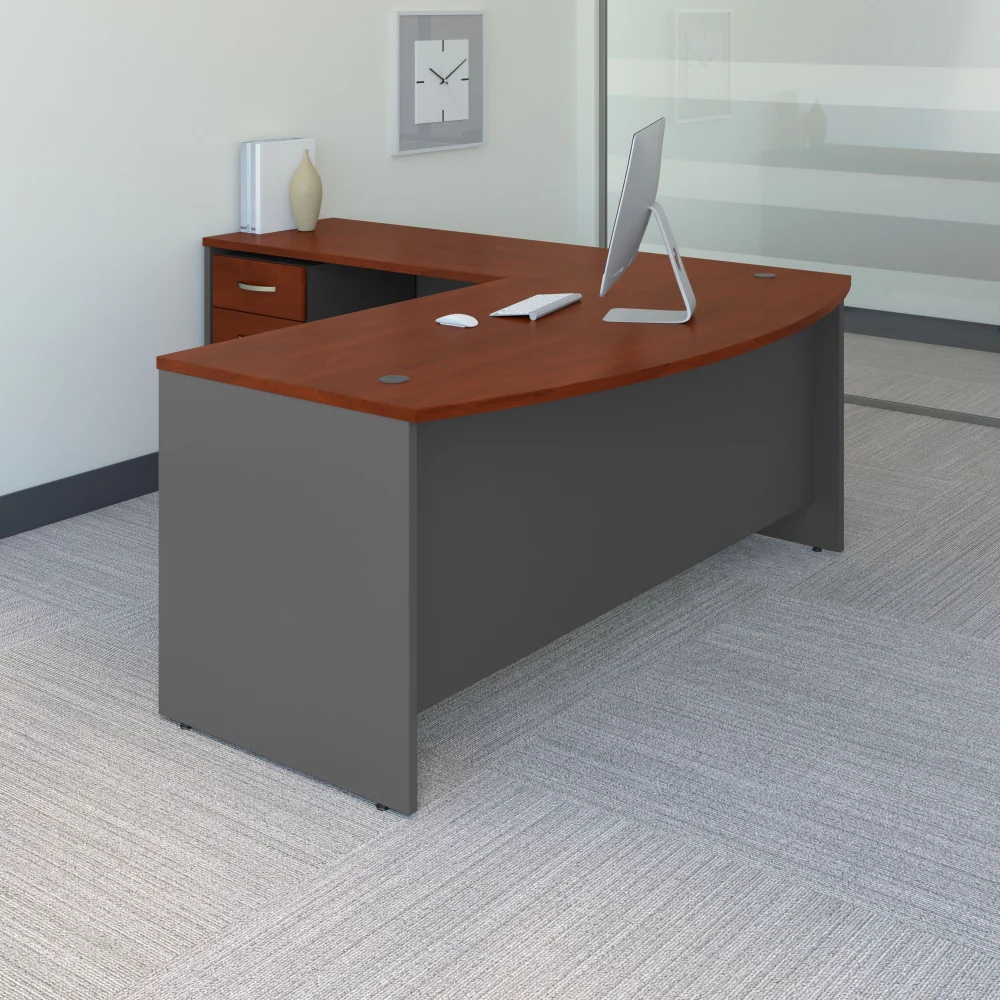 Series C 72W Bow Front L Shaped Desk with 48W Return and Mobile File Cabinet - Image 20